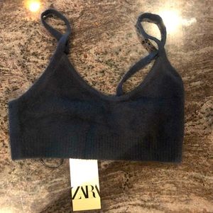 Zara Blue Wool Bralette